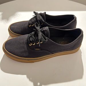 Black and Gum Low top Vans